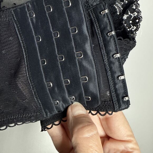 Dobreva Sexy Lace Mesh Corset Bra Black Size 34D - Picture 9 of 16